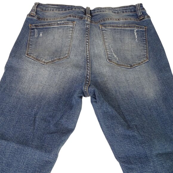 Hammer Ripped Denim Skinny Jeans Distressed Juniors Size 11 Raw Hem - Picture 5 of 11